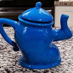 Ganz blue whimsical dancing teapot